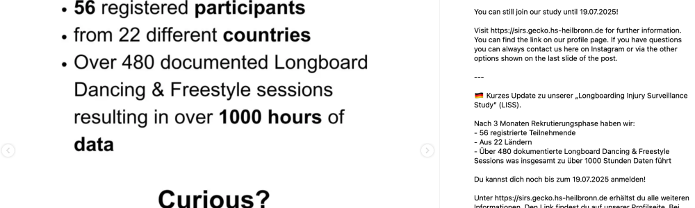 Half-Time - 3 Months of Recruiting at the LISS Study